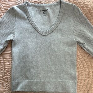 Charlotte Russe Light Gray V-Neck Sweater